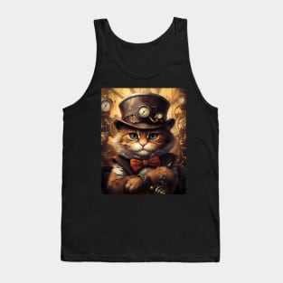 Stylish Steampunk Cat Tank Top
